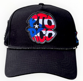 JERGHATS Puerto Rico 5 Panel SnapBack Hat Black
